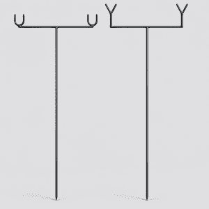 Double standard solid rod holder
