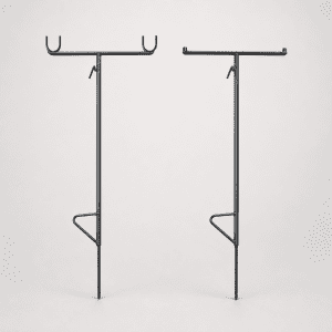 double alarm telescopic rod holder