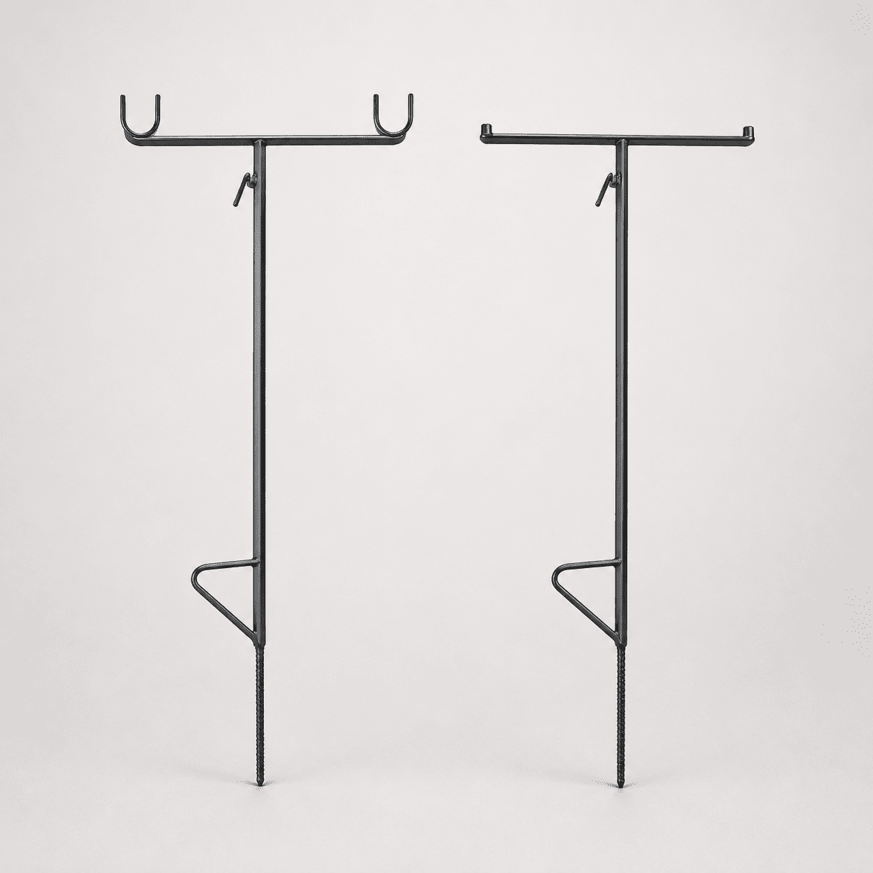double alarm telescopic rod holder